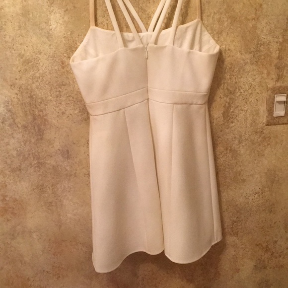 BCBG MAXAZRIA White Cross-strap Cocktail Dress - Picture 2 of 3